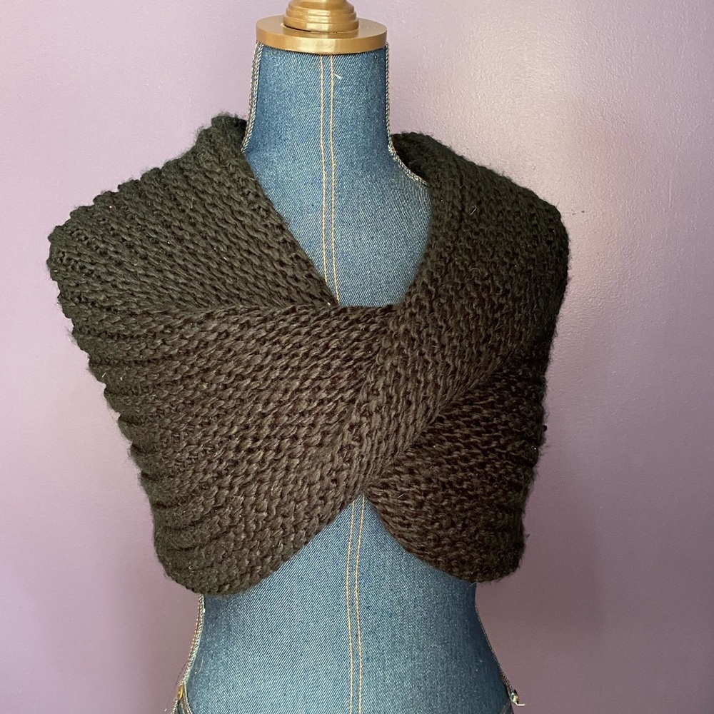Black Shrug Infinity Scarf 100% Acrylic